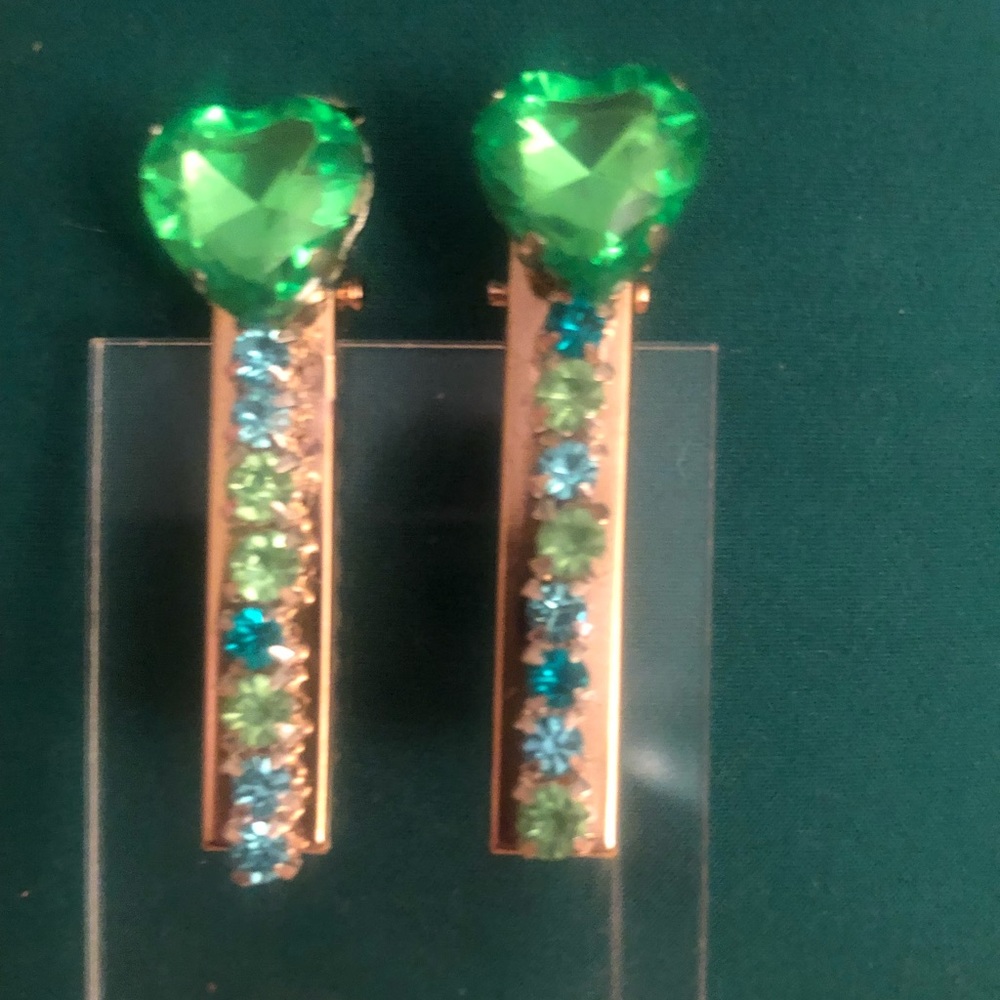 Medium Rhinestone Hair Clips - Picture 2 of 3